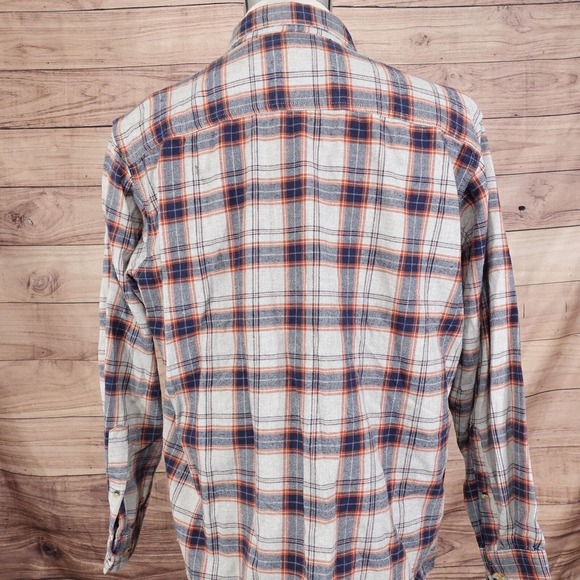 HOBBS CREEK LONG SLEEVE PLAID FLANNEL BUTTON DOWN SHIRT MENS SIZE L LARGE - Picture 4 of 7